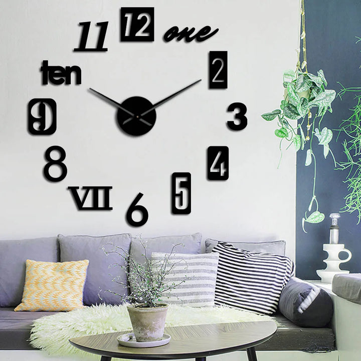 Modern Decorative Wall Clock Silent & simple to Mount