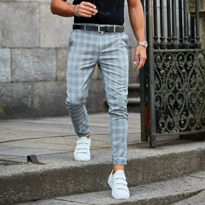 Dorian | Karierte Stretchhose Für Herren | Slim Fit