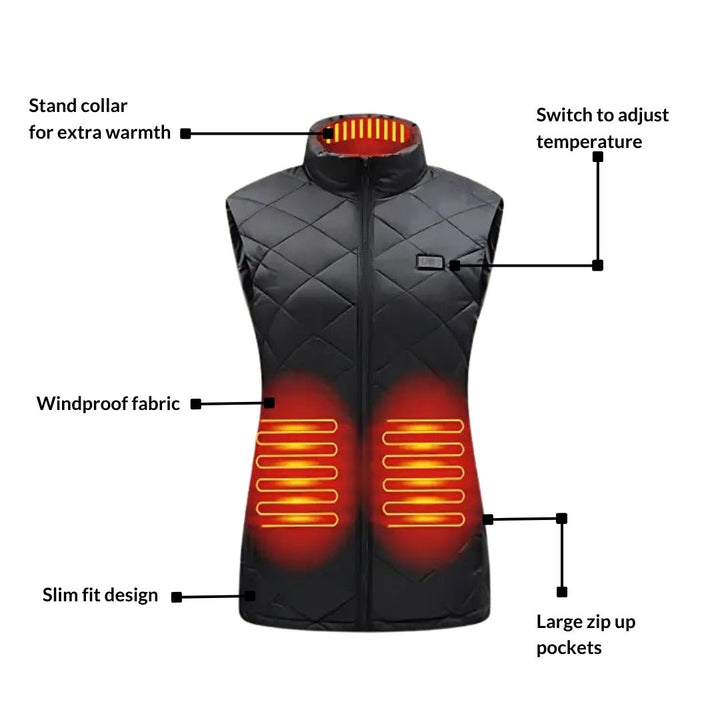 Women’s Electric Heated Gilet Lightweight Warmth for Everyday Outdoor Wear