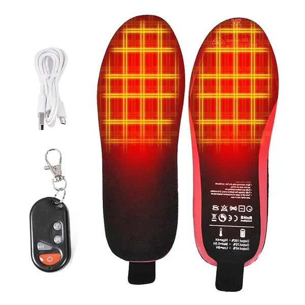 Electric Heated Insoles Rechargeable Foot Warmers for Winter Use