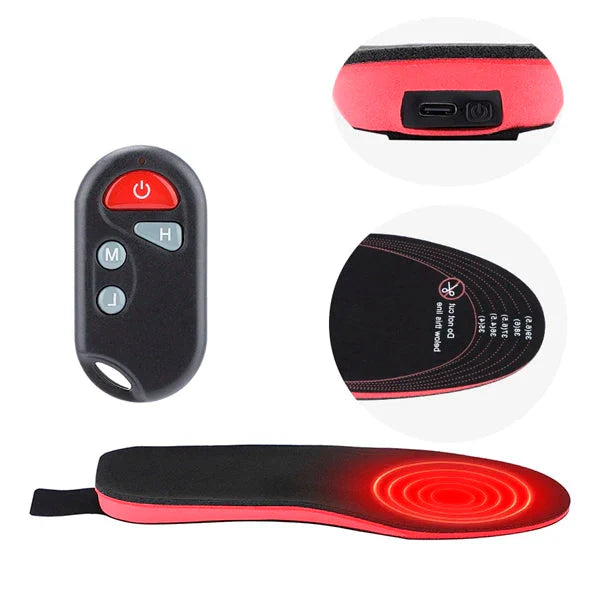 Electric Heated Insoles Rechargeable Foot Warmers for Winter Use