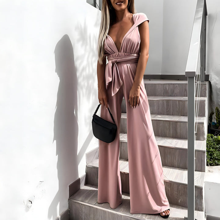 Damen Ärmelloser Jumpsuit | V-Ausschnitt