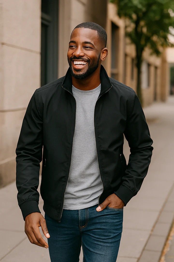 Slim Fit Herren Bomberjacke – Leicht, Stylisch & Ideal für Frühling und Herbst | Modisch & Bequem für Alltag & Freizeit