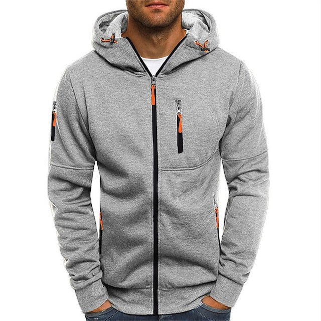 Kapuzenjacke Mit Reißverschluss Für Herren | Mit Langen Ärmeln