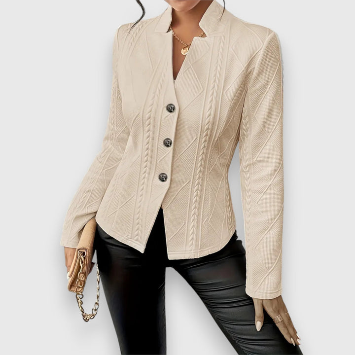 Langarm-Button-Down-Blazer Für Damen | Winter