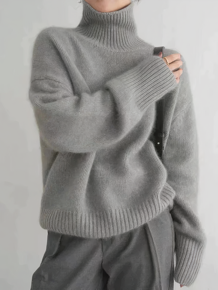 Damen Winter Langarm Kaschmirpullover | Rollkragen