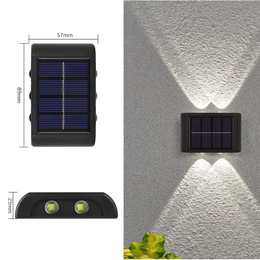 Solar Powered Wall Light Modern LED Lighting for Outdoor Areas