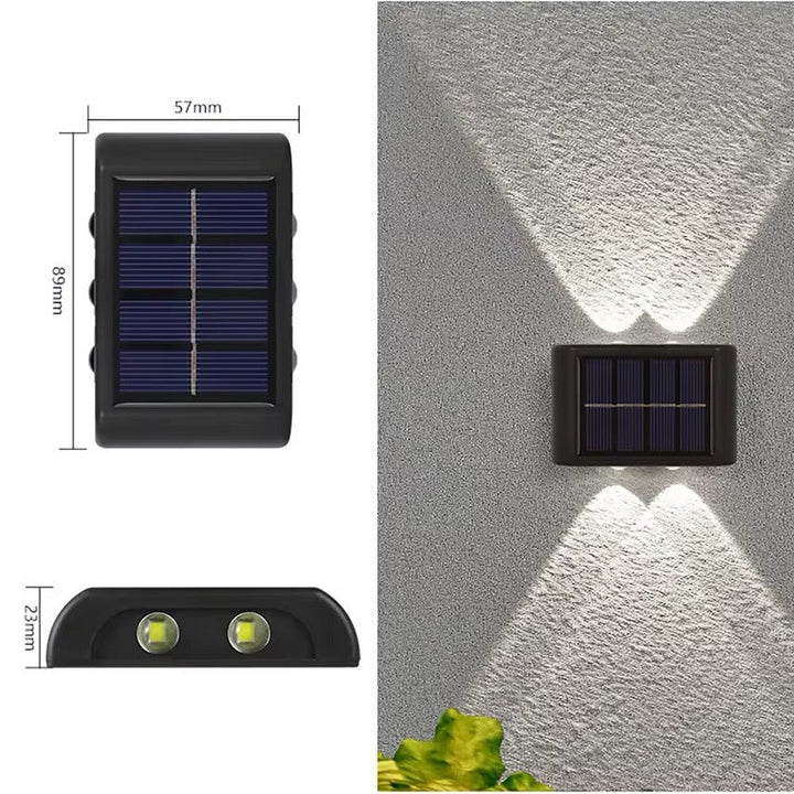 Solar Powered Wall Light Modern LED Lighting for Outdoor Areas