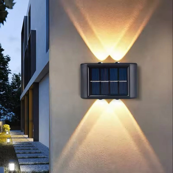 Solar Powered Wall Light Modern LED Lighting for Outdoor Areas