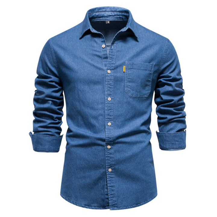Herren Slim Fit Langarmhemd | Button Down