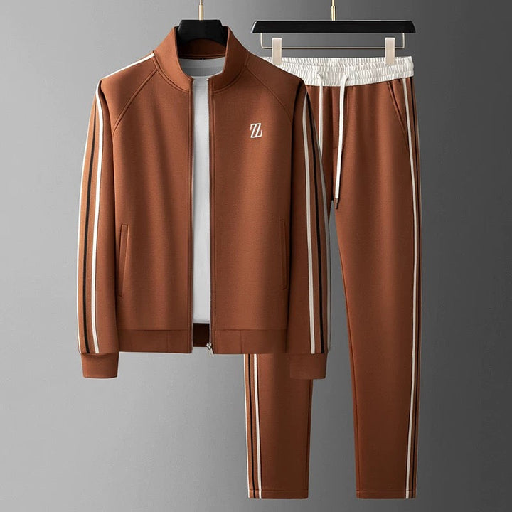 Stylisches 2-Teiliges Trainingsanzug-set Mit Reißverschluss Für Herren | Langarm