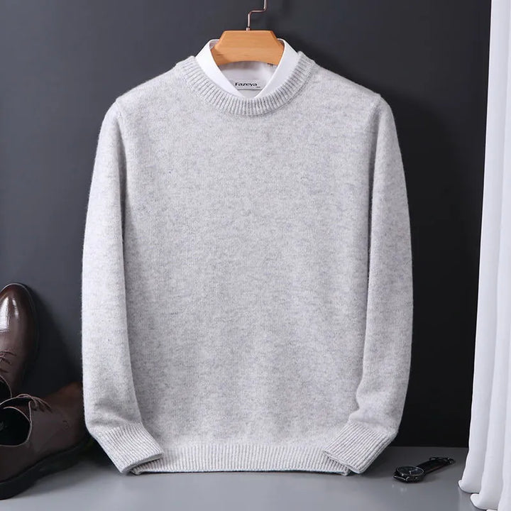 Herren Kaschmirpullover Mit Langen Ärmeln | Rundhals