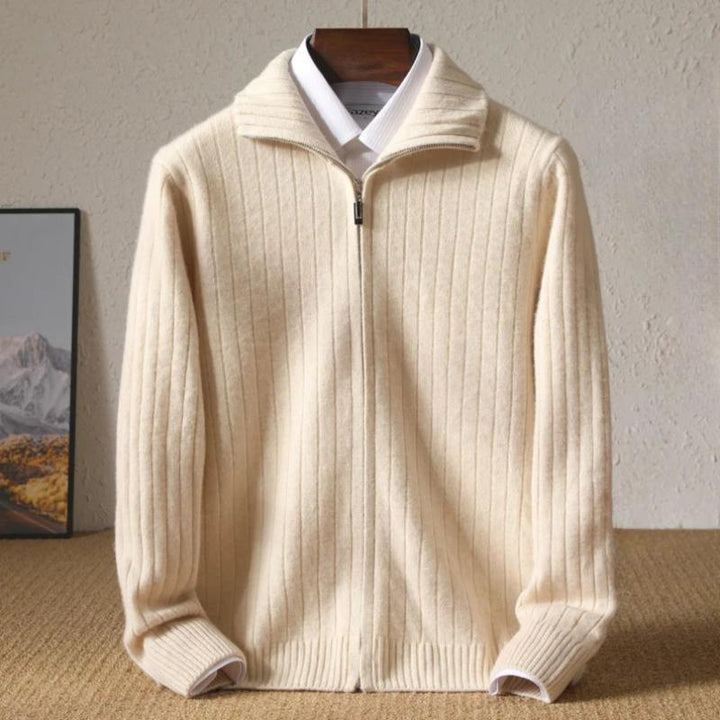 Modischer Kaschmirpullover Für Herren Mit Reißverschluss | Winter