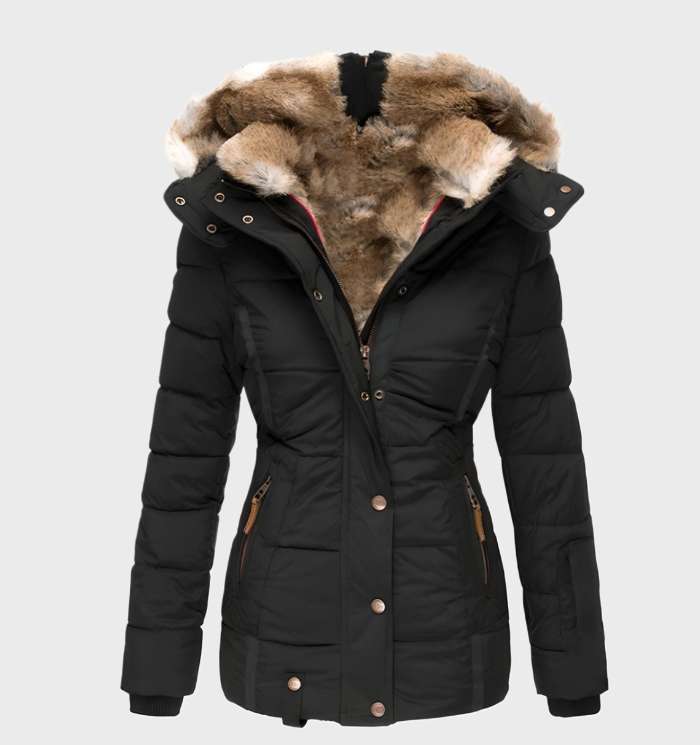 Figurbetonter Wintermantel Für Damen | Mit Kapuze