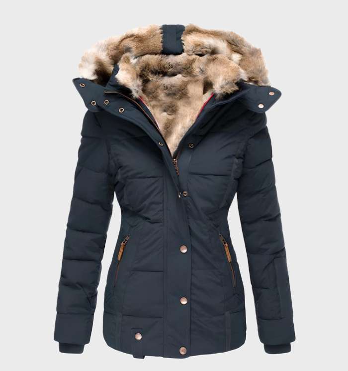 Figurbetonter Wintermantel Für Damen | Mit Kapuze
