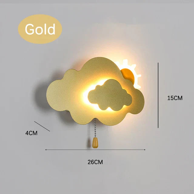 Lámpara de Pared Decorativa en Forma de Nube para Habitación Infantil