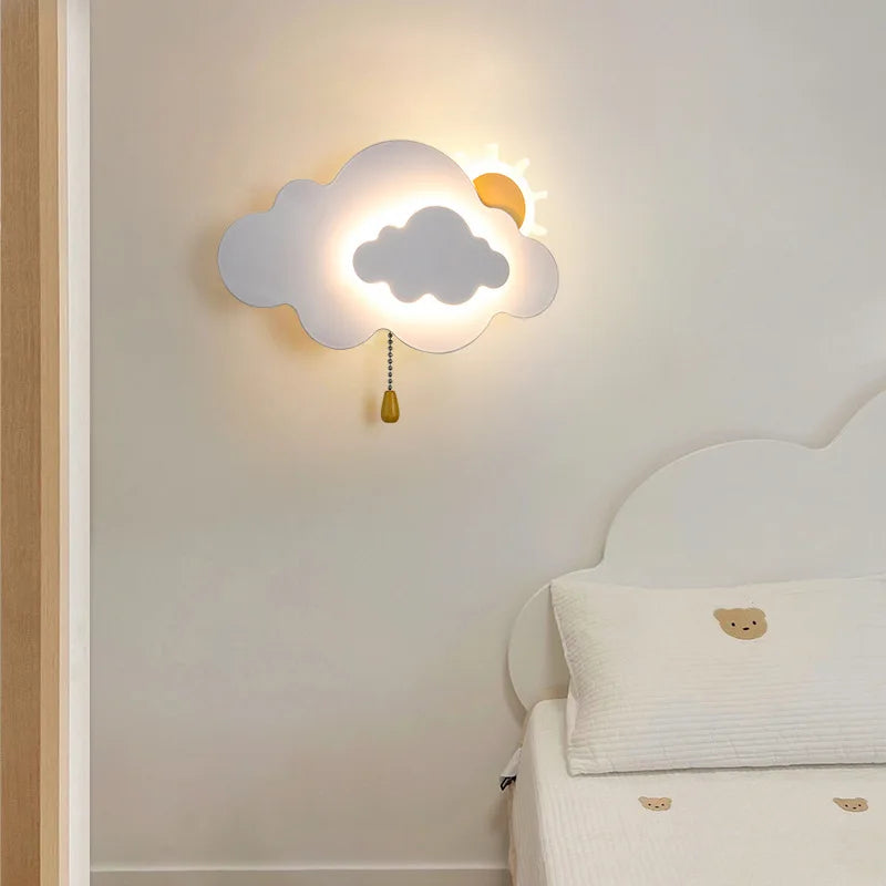 Lámpara de Pared Decorativa en Forma de Nube para Habitación Infantil