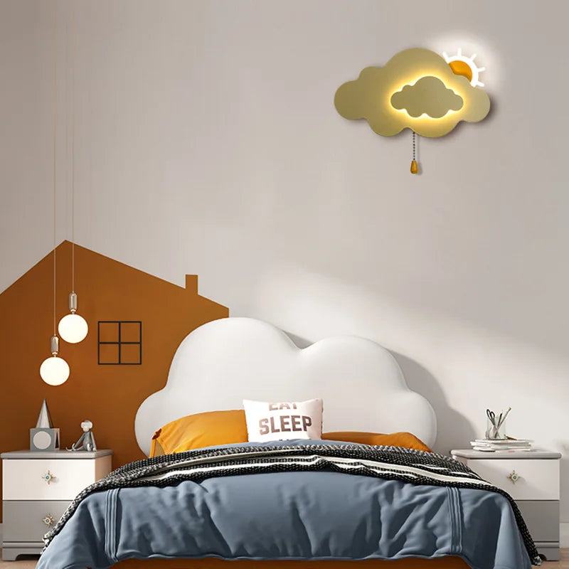 Lámpara de Pared Decorativa en Forma de Nube para Habitación Infantil