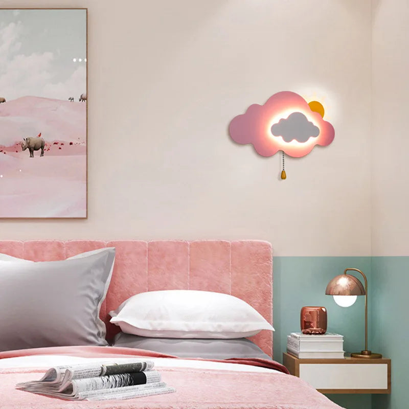Lámpara de Pared Decorativa en Forma de Nube para Habitación Infantil