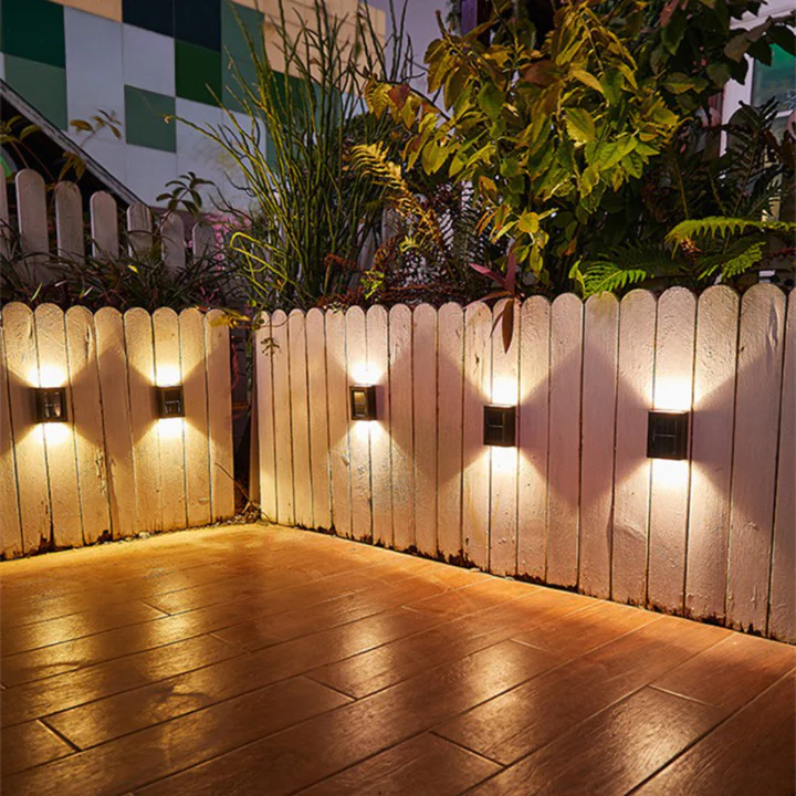 LED Solar-Wandlampen – Kabellos, Wetterfest & Energiesparend | Stimmungsvolle Außenbeleuchtung für Garten, Terrasse & Balkon
