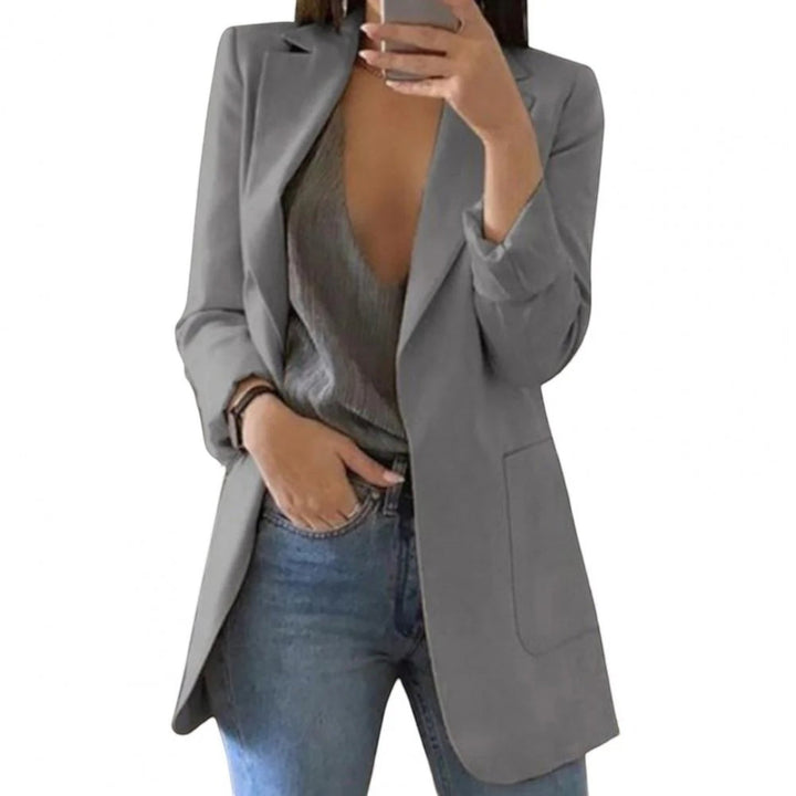 Amanda | Lässiger Mittellanger Blazer Für Damen