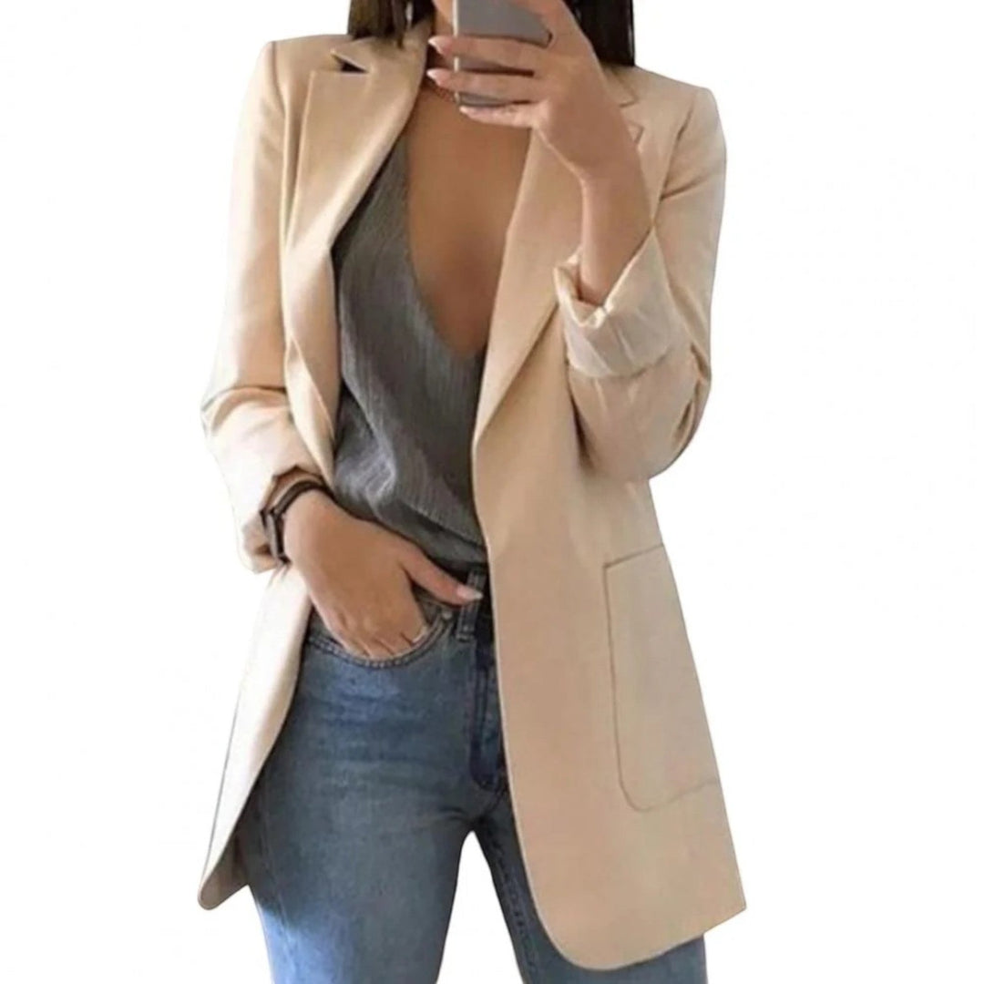Amanda | Lässiger Mittellanger Blazer Für Damen