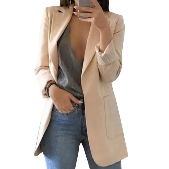 Amanda | Lässiger Mittellanger Blazer Für Damen