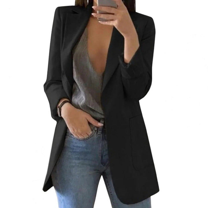 Amanda | Lässiger Mittellanger Blazer Für Damen