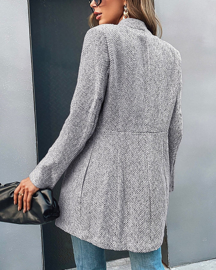 Langer Blazer Mit Taschen Für Damen | Winter