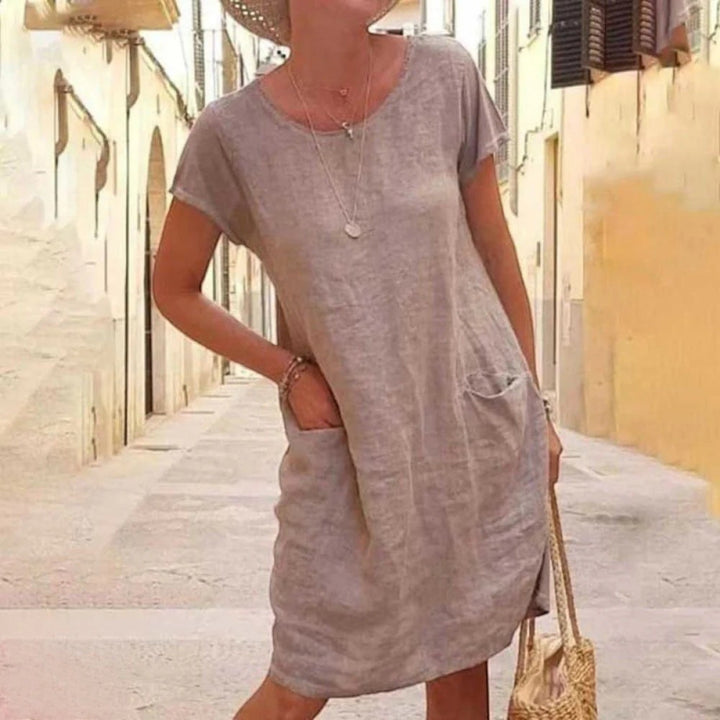 Indira | Bequemes Kurzarm-hemdkleid Für Damen