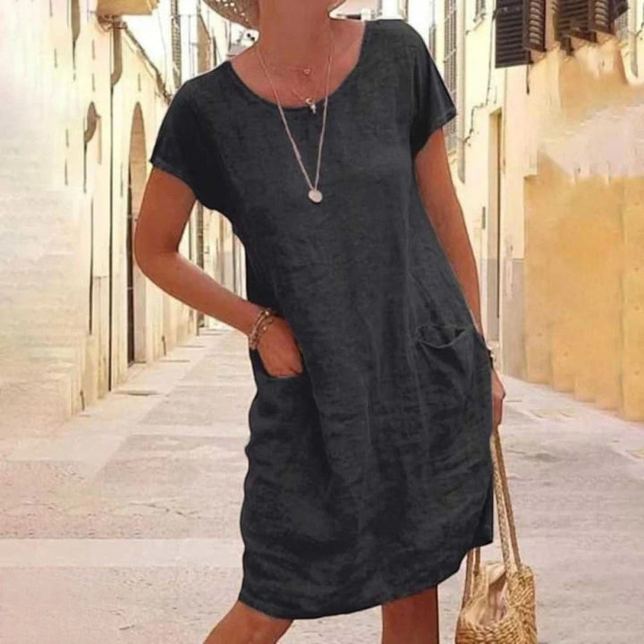 Indira | Bequemes Kurzarm-hemdkleid Für Damen