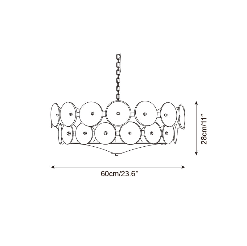Retro Style Multi-Light Chandelier Mid-Century Inspired Lighting