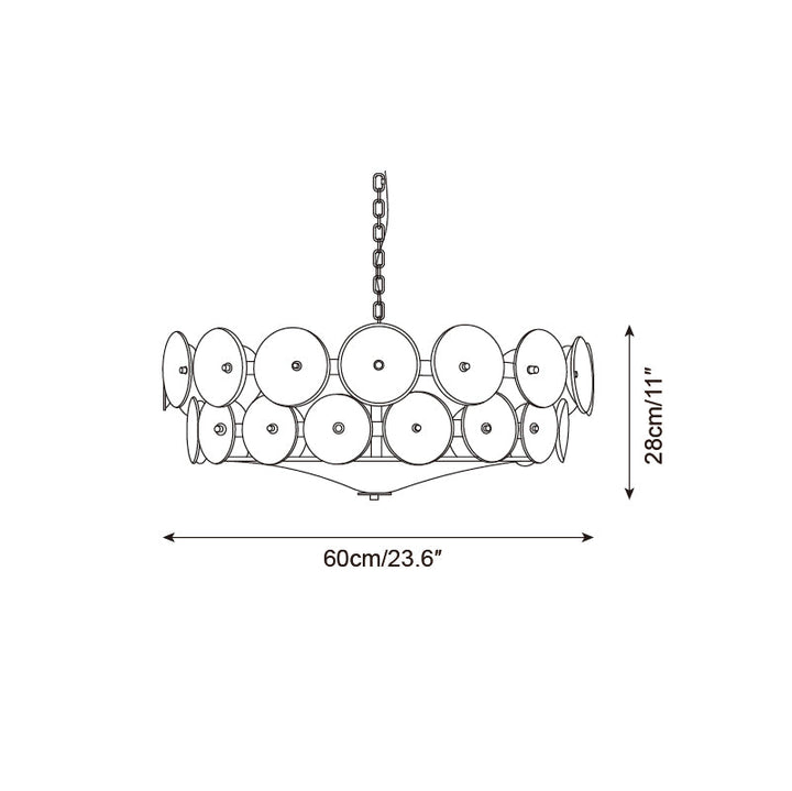 Retro Style Multi-Light Chandelier Mid-Century Inspired Lighting