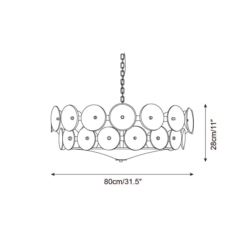 Retro Style Multi-Light Chandelier Mid-Century Inspired Lighting
