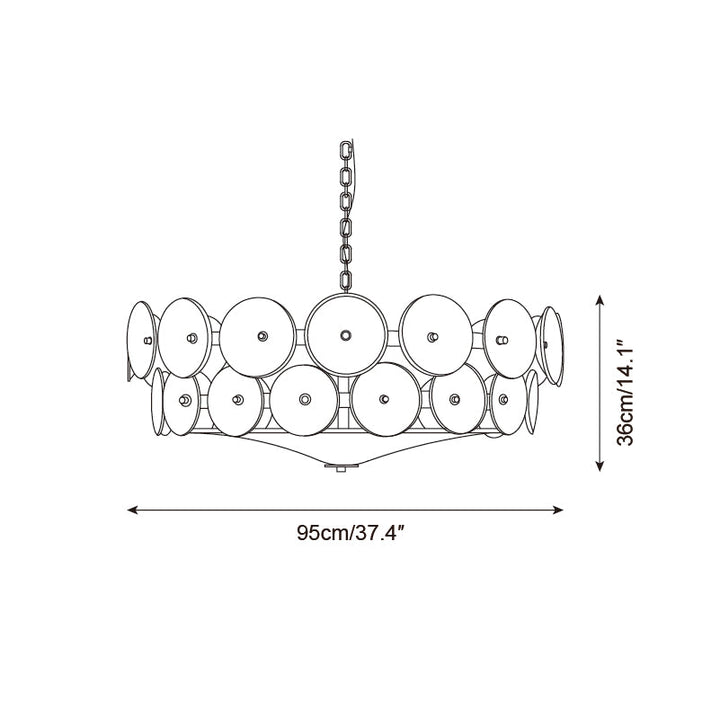 Retro Style Multi-Light Chandelier Mid-Century Inspired Lighting