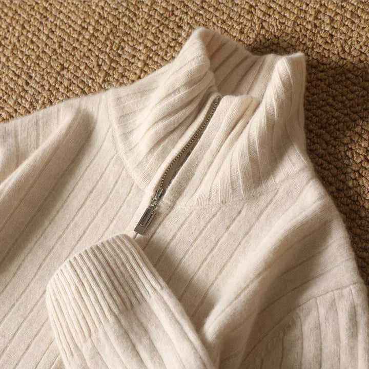 Modischer Kaschmirpullover Für Herren Mit Reißverschluss | Winter