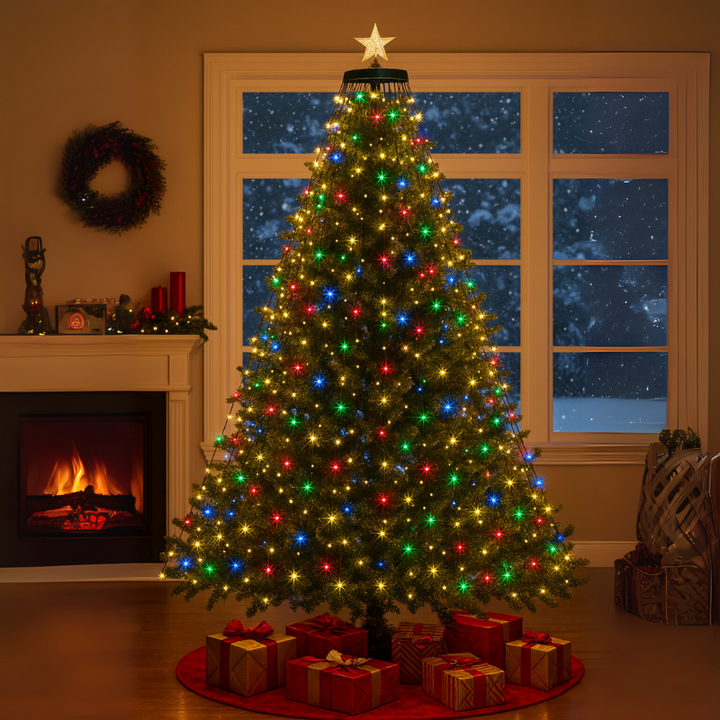 LED Christmas Star Decoration Cascading Light Strands