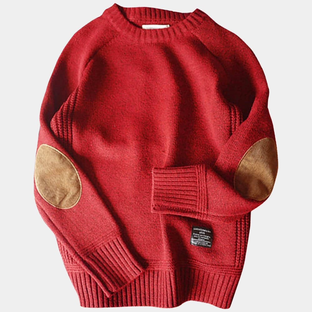Herren Lässiger Winterpullover Mit Langarm | Rundhalsausschnitt