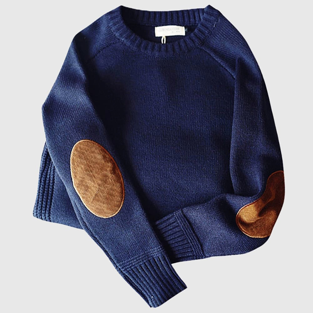 Herren Lässiger Winterpullover Mit Langarm | Rundhalsausschnitt