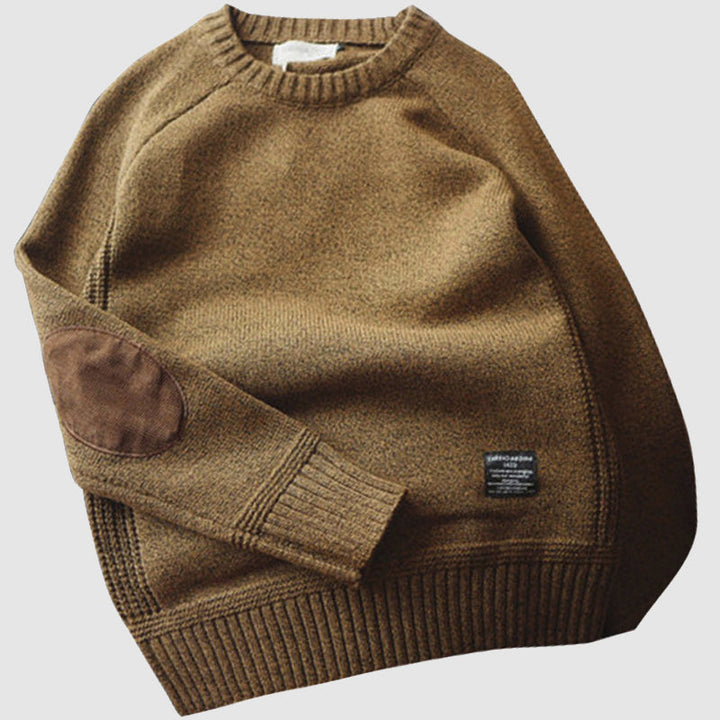 Herren Lässiger Winterpullover Mit Langarm | Rundhalsausschnitt