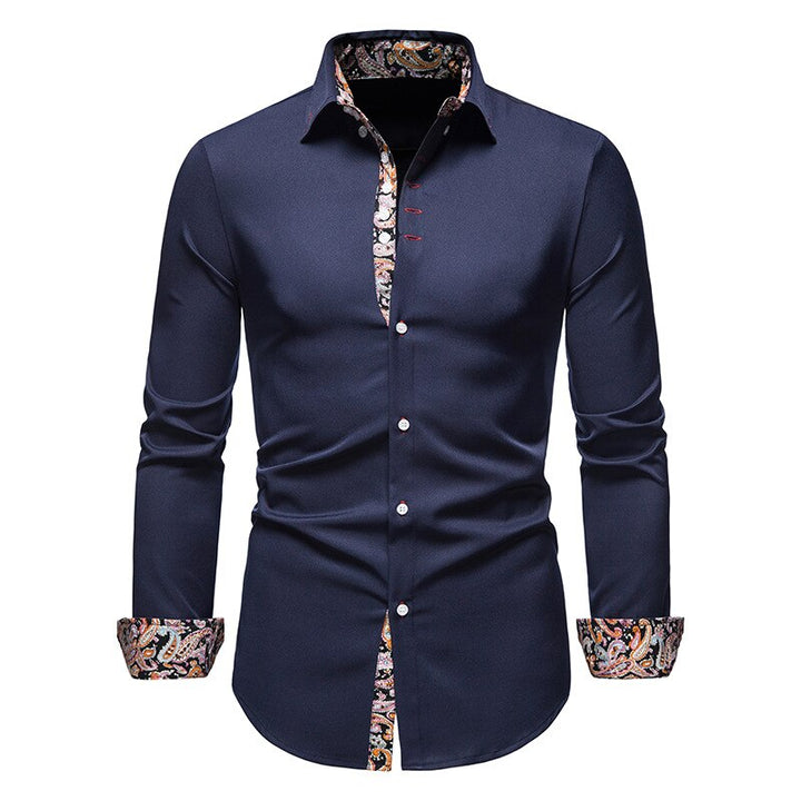 Herren Stilvolles Retro Druckhemd | Slim Fit