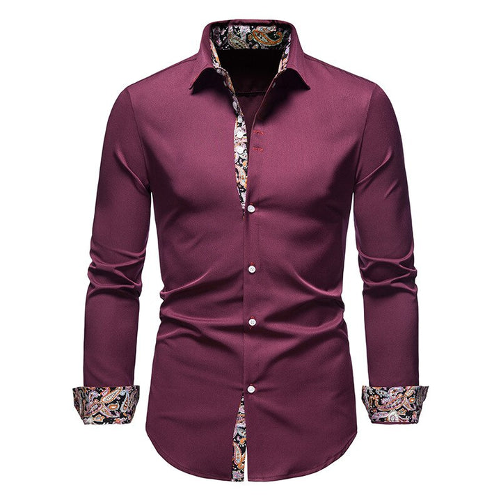 Herren Stilvolles Retro Druckhemd | Slim Fit