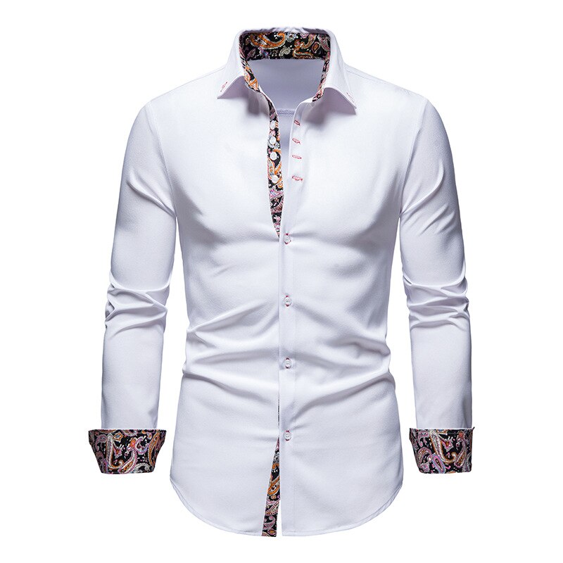 Herren Stilvolles Retro Druckhemd | Slim Fit