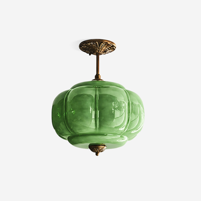 Decorative Glass Ceiling Light with Metal Fittings