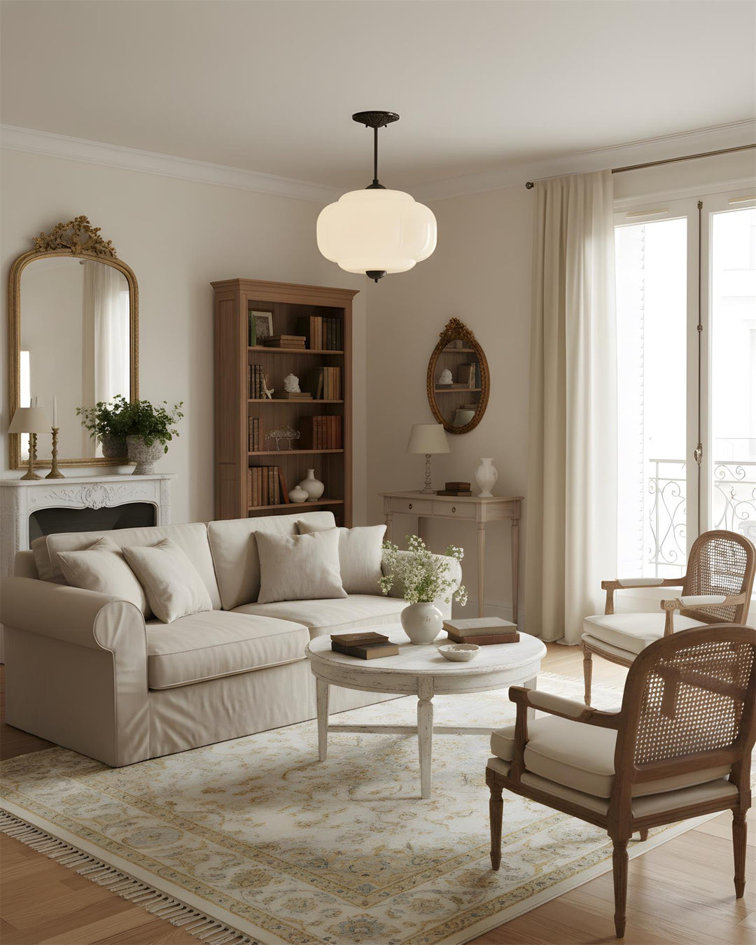 Decorative Glass Ceiling Light with Metal Fittings