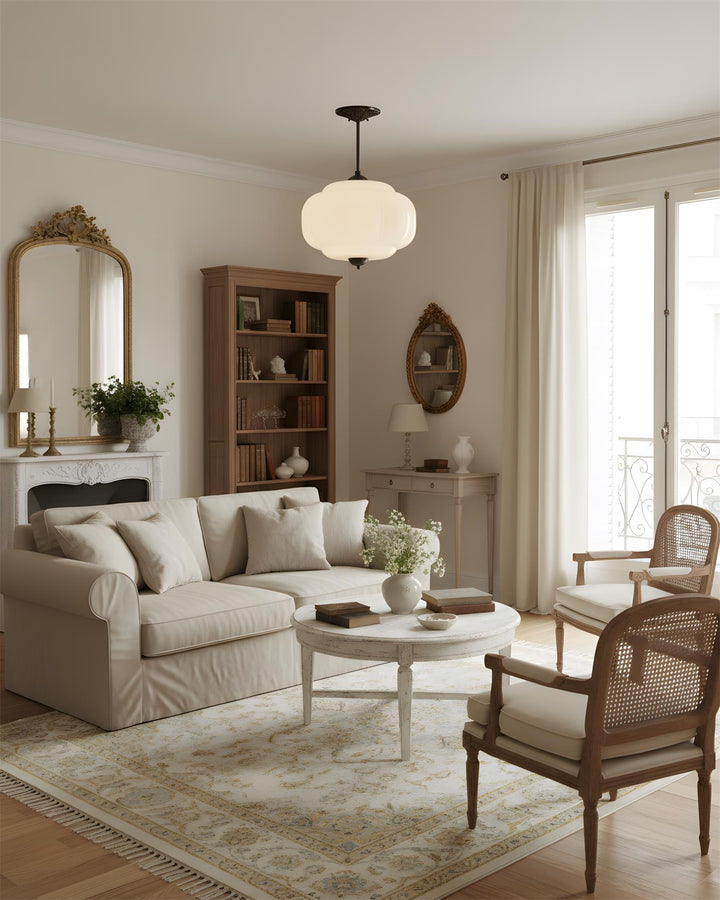 Decorative Glass Ceiling Light with Metal Fittings