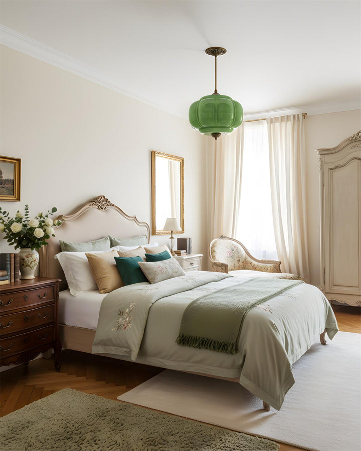 Decorative Glass Ceiling Light with Metal Fittings