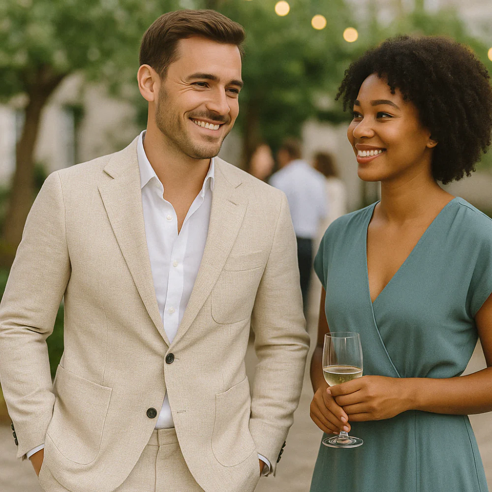 Herren Leinenanzug – Leicht, Atmungsaktiv & Modisch für Sommer & Freizeit | Eleganter Zweiteiler