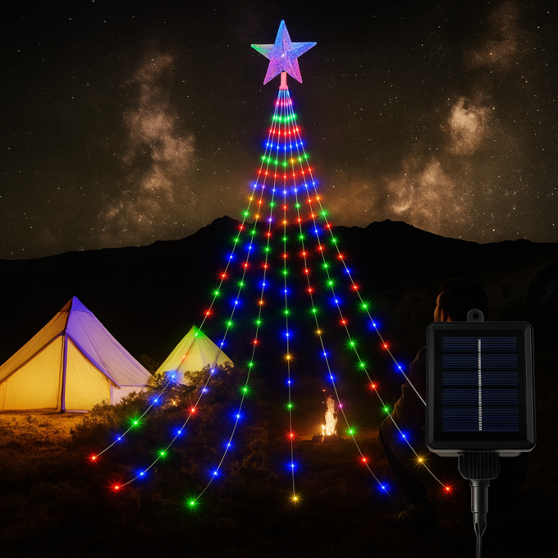 LED Christmas Star Decoration Cascading Light Strands