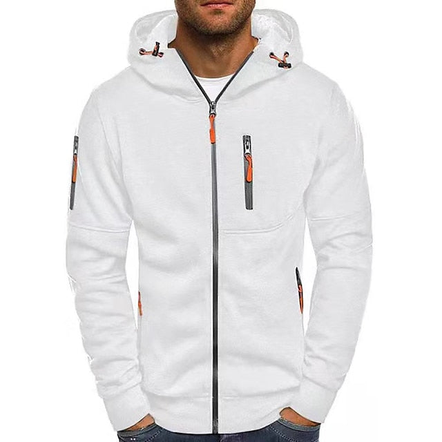 Kapuzenjacke Mit Reißverschluss Für Herren | Mit Langen Ärmeln